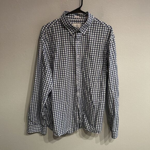 Todd Snyder Mens XL Blue Plaid Long Sleeve Button Down Shirt - Picture 1 of 9